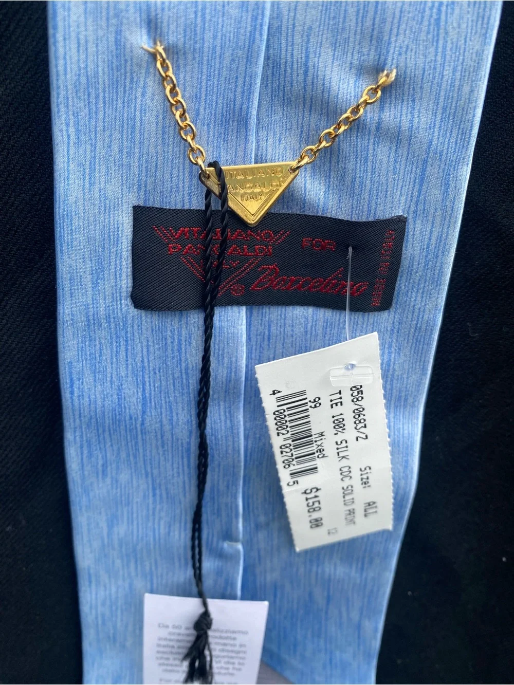 Vitalianno Pancaldi Light Blue Silk Tie